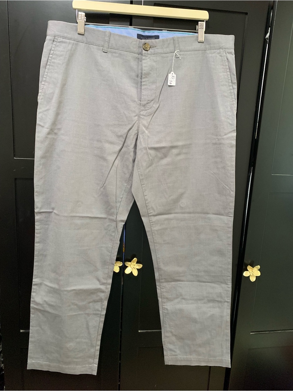 Tommy Hilfiger Mens Gray chinos workwear office casual